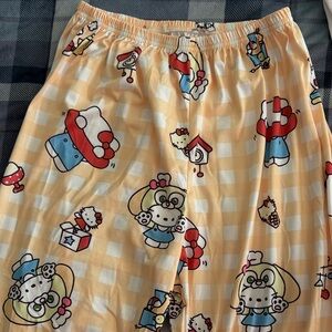 Kids Cartoon Print Pajamas - Yellow